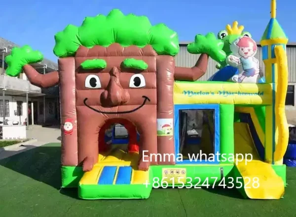 colorful bouncer slide combo inflatable module