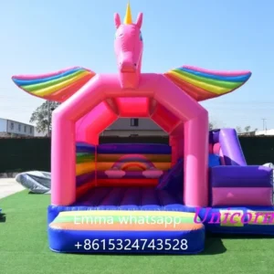 Commercial module unicorn bouncer slide combo