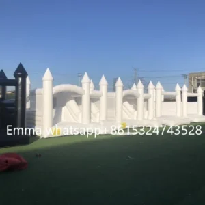 14ft jumping castle white commercial bounce house