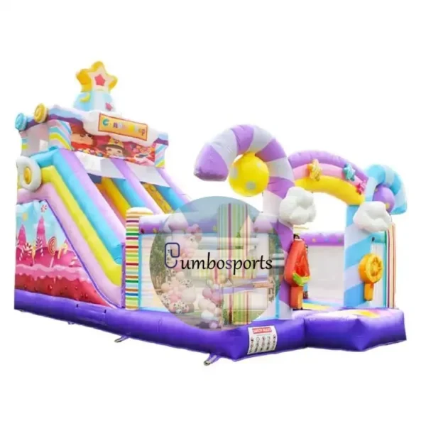 Happy birthday candy inflatable slide