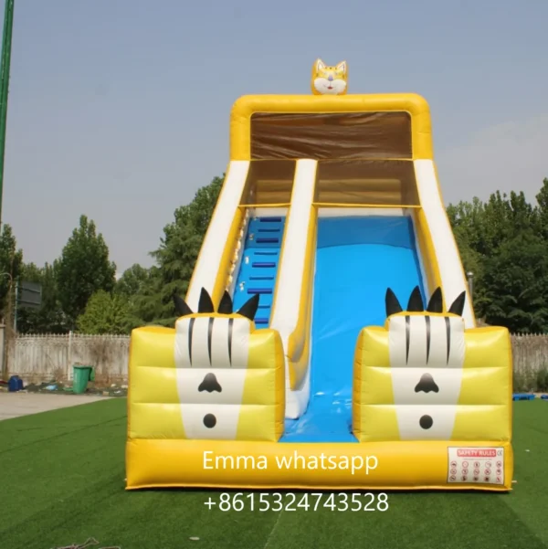 animal theme slide inflatable dry slide