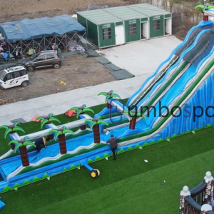 custom wholesale large blue inflatable water slide