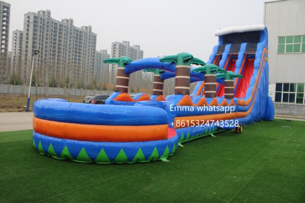 wholesale large colorful cheap inflatable water slide with pool adult kids prices waterslide